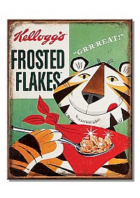 Affiche Murale En Métal Kellogg's Frosted Flakes - Tony Tiger Grrreat! 40 x 31.5 CM